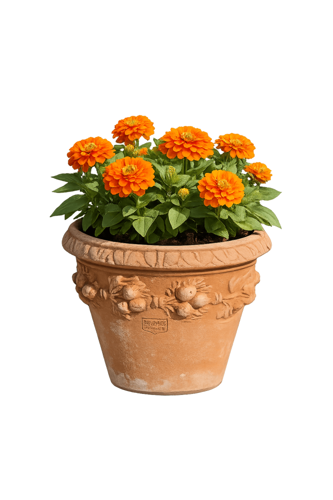 Petit pot de plantation en terracotta d’Impruneta – artisanat toscan signé Poggi Ugo